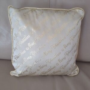 Gold Reversible Christmas Pillow Small 11x11